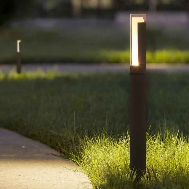 Outdoor Waterproof IP65 10W LED Lawn Lamp - Aluminum Pillar Garden Path Landscape Lights